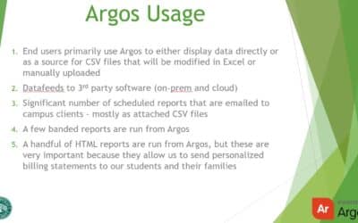Argos and Colleague: Reporting Key Data at Jacksonville University